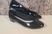 womens CLARKS Somerset Black leather ballerina flats shoes pumps Size UK 4.5 wide fit EU 37.5