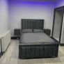 New Classic Upholstered Bed Frame Single, Double & King Size Options Image 2