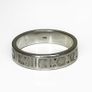 Gents Sterling Silver Roman Numerals Ring Image 3