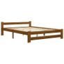 Bed Frame Honey Brown Solid Pine Wood 120x200 cm Image 2