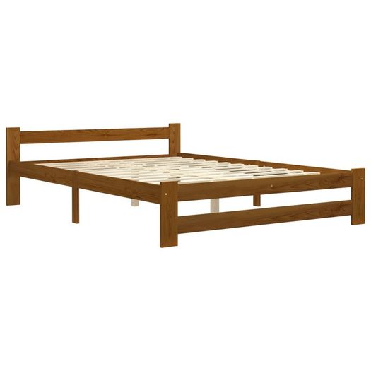 Bed Frame Honey Brown Solid Pine Wood 180x200 cm