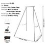 Aerial Yoga Frame, 9.67 ft Height Yoga Swing Stand, Max 551.15 lbs Load Chrome-Plated Steel Pipe Inversion Yoga Swing Stand Yoga Rig Yoga Sling Inversion Equipment for Indoor Outdoor Aerial Yoga Image 4