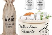 Brand New Housewarming Gift Set Bread Basket Salt &amp; Pepper Shakers.