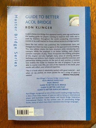 Guide to Better ACOL Bridge - Ron Kilinger