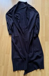 River Island Longline Black Cardigan Size Large