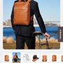 Bouletta Marlow Handmade Genuine Leather Backpack Image 2
