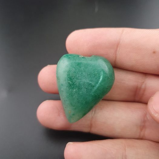 Lot Of 3 Vintage Jade one Fish shape two Green heart Shape Pendants