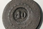 Brazil counter stamp coin 1828