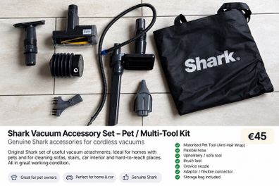Shark Genuine Accessory Set / Motorised Pet Tool / Flexi Hose
