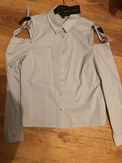 Blue Cold Shoulder Blouse BNWT NEW LOOK