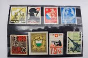 WW2 era Swiss Military Themed Stamps 1939-1945 Period