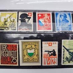 WW2 era Swiss Military Themed Stamps 1939-1945 Period