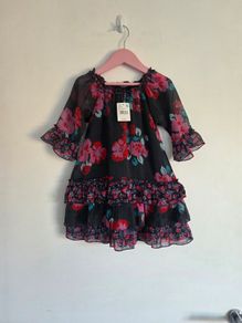 24m, NEW With Tags Pumkin Patch Floral Chiffon Tiered Toddler Dress