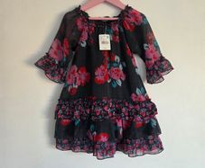 24m, NEW With Tags Pumkin Patch Floral Chiffon Tiered Toddler Dress