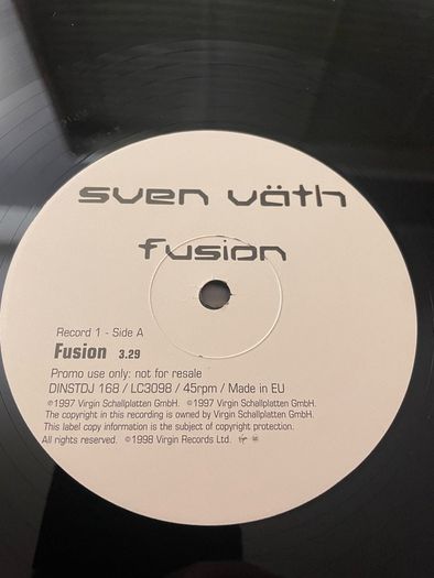 Sven Vath - Fusion / Scorpio's Movement - 2 x 12" Promo Single - Includes Fila Brazillia Mixes - 1998 Virgin Records