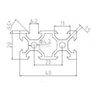 V slot 2040 Linear Rail Black Aluminium Extrusion Image 3