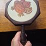 Vintage Wood & Ceramic Tile Trivet Wall Hanging Pineapple and Strawberries. Image 4