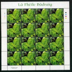 2007 Ireland St Patrick's Day Commemorative Stamp Sheetlet Plate 1B1B1B1B Mint Never Hinged (MNH)