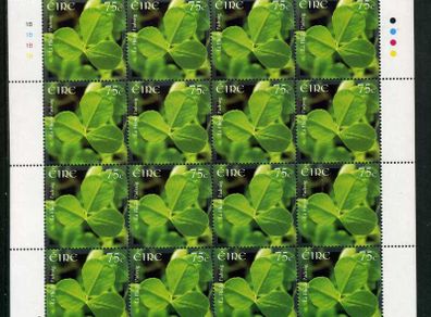2007 Ireland St Patrick's Day Commemorative Stamp Sheetlet Plate 1B1B1B1B Mint Never Hinged (MNH)
