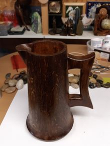Wooden pitcher jug