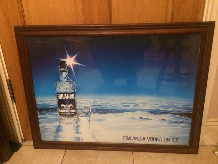 finlandia vodka framed original poster vintage 1970s