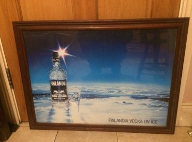 finlandia vodka framed original poster vintage 1970s