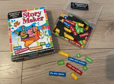 Magnetic poetry kit story maker