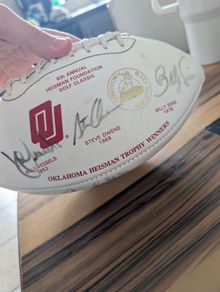 1992 Hesiman Trophy signed football legends