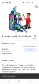 Boxed PJ Masks Mobile HQ 2 in 1