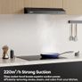 60cm Visor Cooker Hood Undercabinet Hoods Wall Mounted Kitchen Extractor Fan 600mm Top Vented Range Hood Image 7