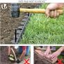 20m Flexible Lawn Edging, Plastic Garden Edging Border with 60 Strong Securing Pegs, Height 5cm, Grey Image 2