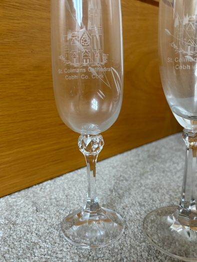 2 Vintage St Colman's Cathedral Cobh Glasses
