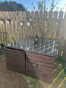 4 Seater Brown Rattan Cube Garden