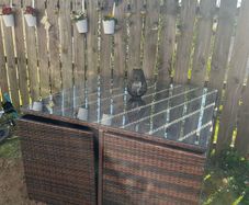 4 Seater Brown Rattan Cube Garden