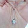 9 carat white gold 18'' diamond pendant necklace Image 5