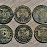 6 No. French 50 Centime Coins. Dates Sequence. Image 2