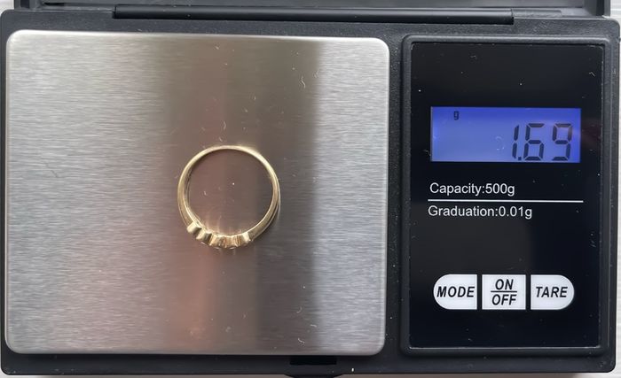 9ct Yellow Gold Five-Stone CZ Ring