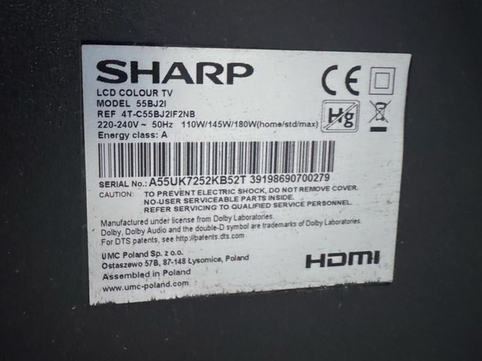 55" Sharp 4K 55BJl + Mi Box + Ambient lighting