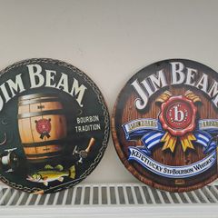 Jim Beam Bourbon Round Metal Signs