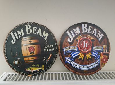 Jim Beam Bourbon Round Metal Signs