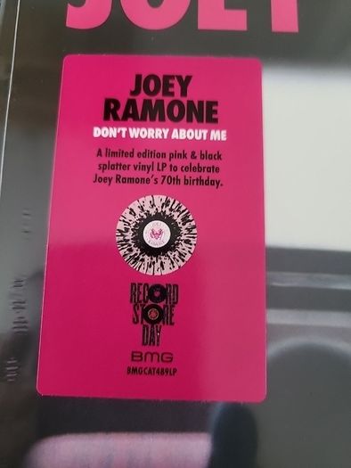 Joey Ramone dont worry about me RSD pink &black splatter vinyl