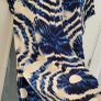 Made in Italy navy and cream abstract print tunic style midi SzL (Fit 12-14UK) Image 6