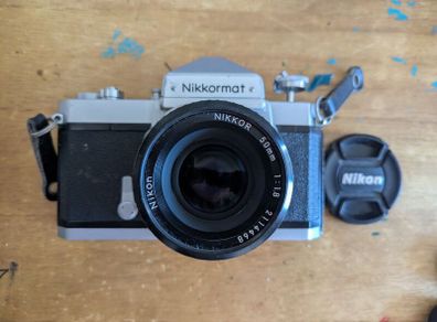 Nikkormat FTn 35mm film camera & 50mm lens