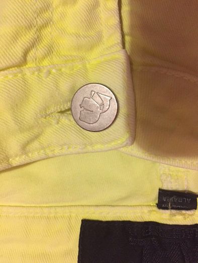 Karl Lagerfeld neon yellow jeans