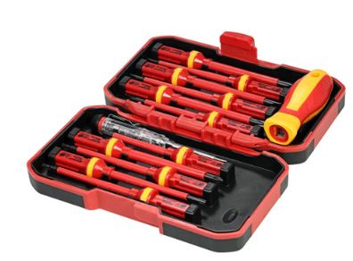 BRAND NEW 13pcs 1000V Changeable Insulated Screwdrivers Set with Magnetic Slotted Phillips Pozidriv Torx Bits Electrician Repair Tools Kit