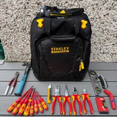 Electrician tool bag and tools