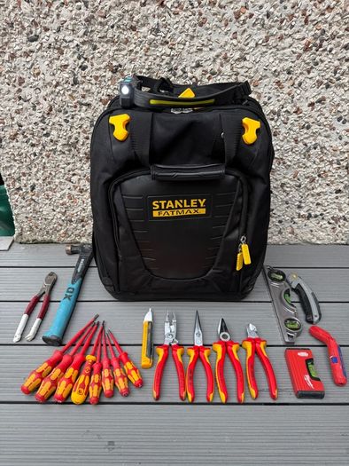 Electrician tool bag and tools
