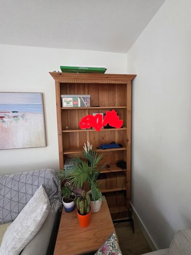 Solid wood bookshelf