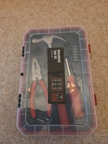 10-Piece Household Tool Kit with Carrying Case