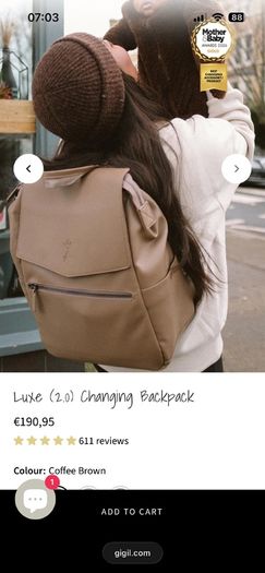 Gigi luxe leather changing bag